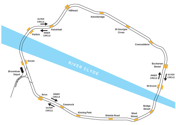 Glasgow Subway Map